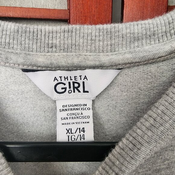 Athleta Girl Cozy Cross Your Fingers warm up sweatshirt - Picture 3 of 8